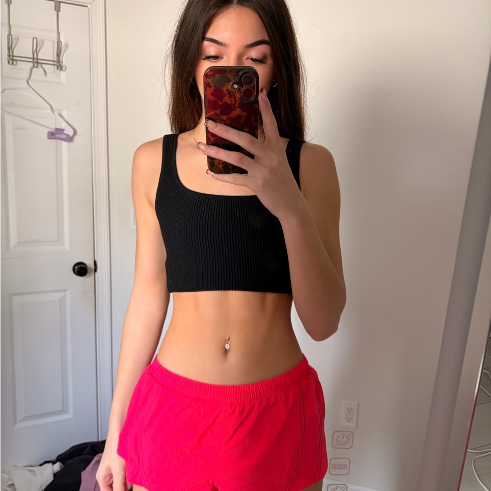 Pink Free People Running Shorts